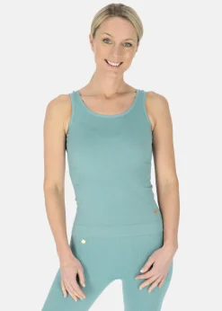 Sale Swedemount Ribbed Seamless Tank Top W Seaweed Green