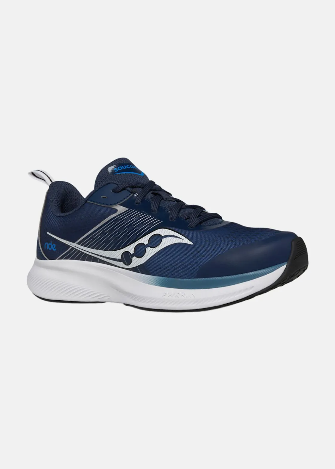 Discount Saucony RIDE KDZ NAVY/SILVER