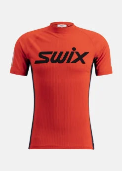 Clearance Swix Roadline RaceX Short Sleeve M Fiery Red/Dark Navy
