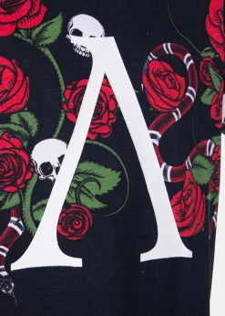 Sale Slade Rose Tee JR Black AoP