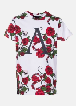 Clearance Slade Rose Tee JR White AoP