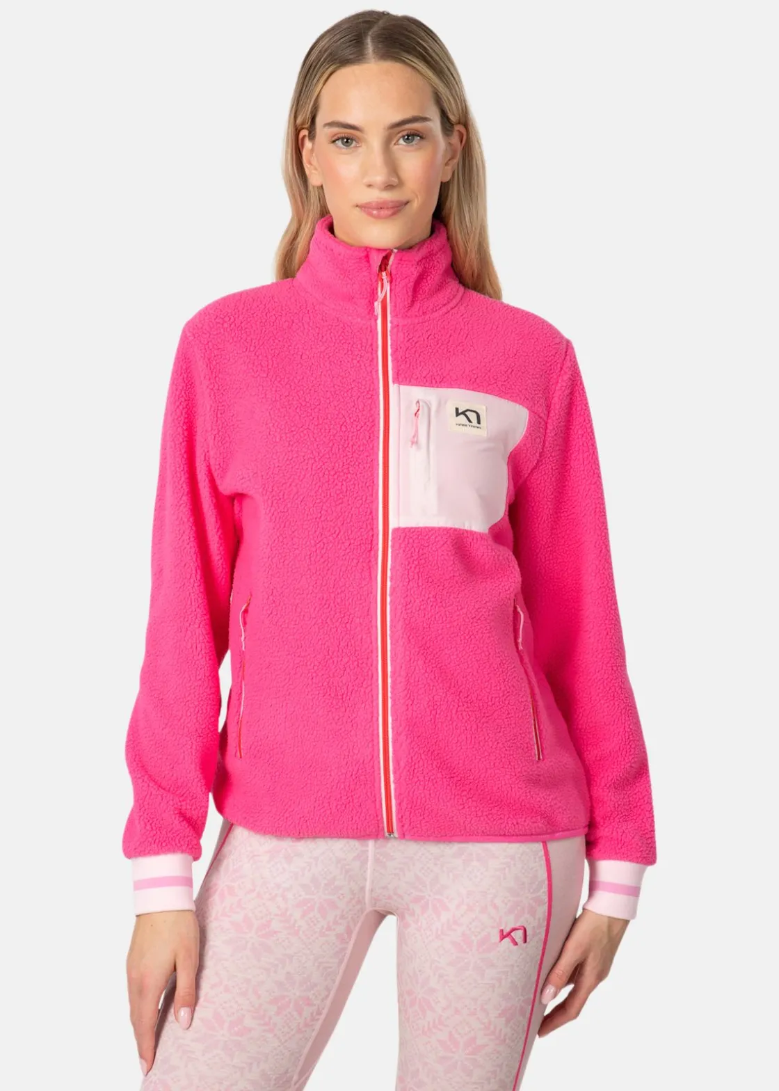 Outlet Kari Traa ROTHE MIDLAYER BRIGHT PINK