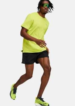 Best Puma RUN FAVORITE VELOCITY TEE Lime Pow