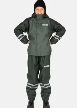 Swedemount Rusk Fleece Rain Set JR Olive/Dk Olive