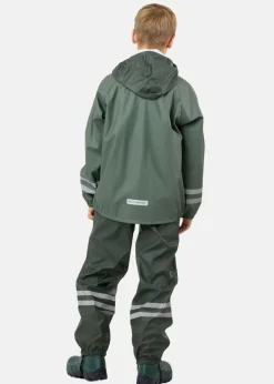 New Swedemount Rusk Rain Set JR Olive/Dk Olive