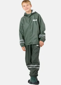 New Swedemount Rusk Rain Set JR Olive/Dk Olive