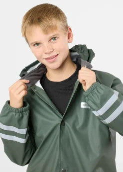 New Swedemount Rusk Rain Set JR Olive/Dk Olive