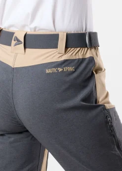 Clearance Nautic XPRNC Sail 3/4 Pants W Beige/Charcoal Melange