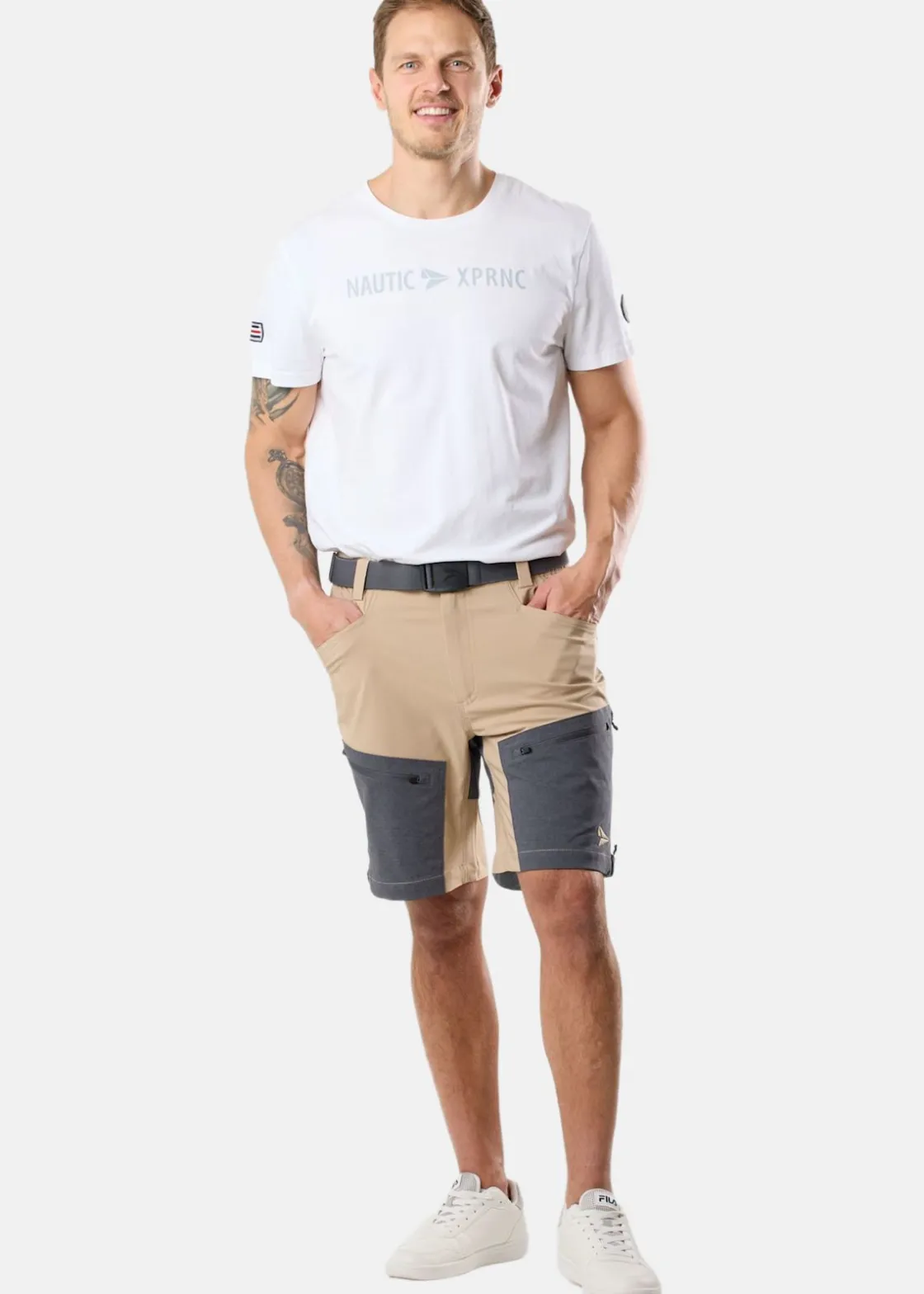 Nautic XPRNC Sail Shorts Beige/Charcoal Melange