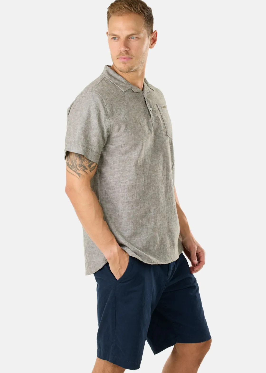 Clearance Seaside Sailor Linen Piké Olive