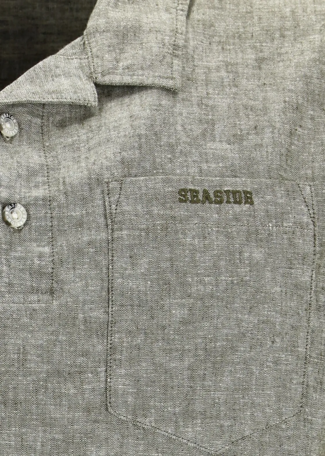 Clearance Seaside Sailor Linen Piké Olive