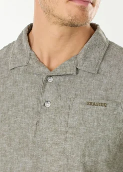 Clearance Seaside Sailor Linen Piké Olive