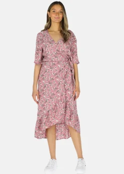 Hot Seaside Saint Tropez Wrap Dress W Soft Pink