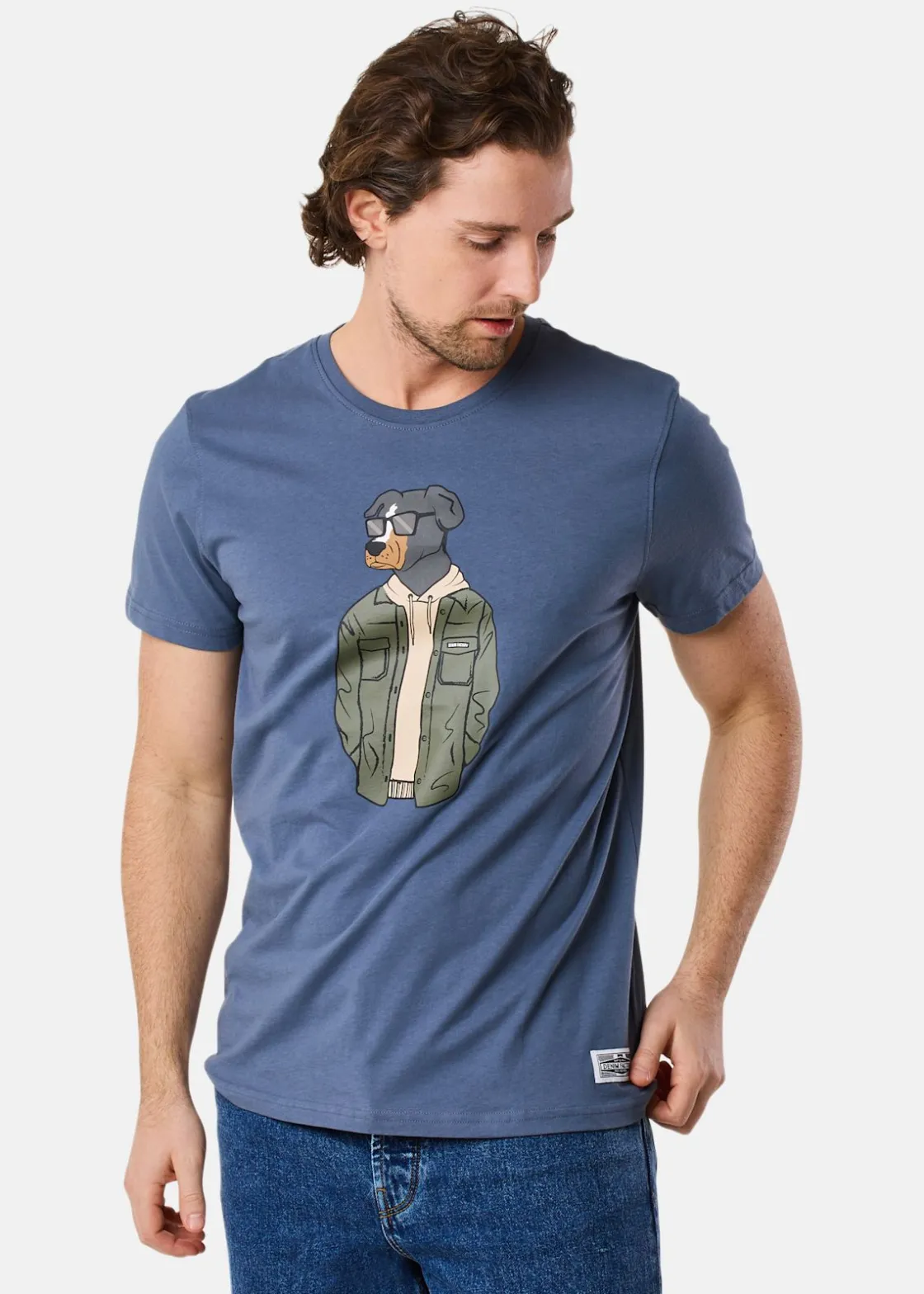 Best Denim Factory San Diego Tee Denim Blue