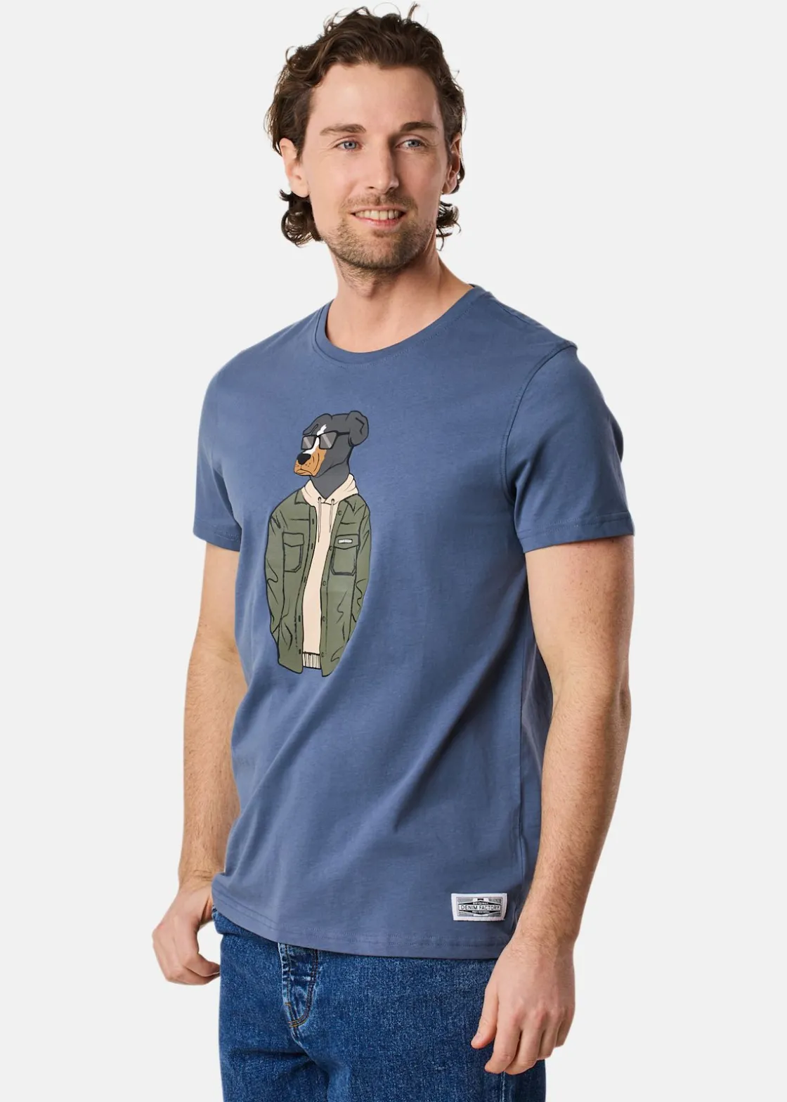 Best Denim Factory San Diego Tee Denim Blue