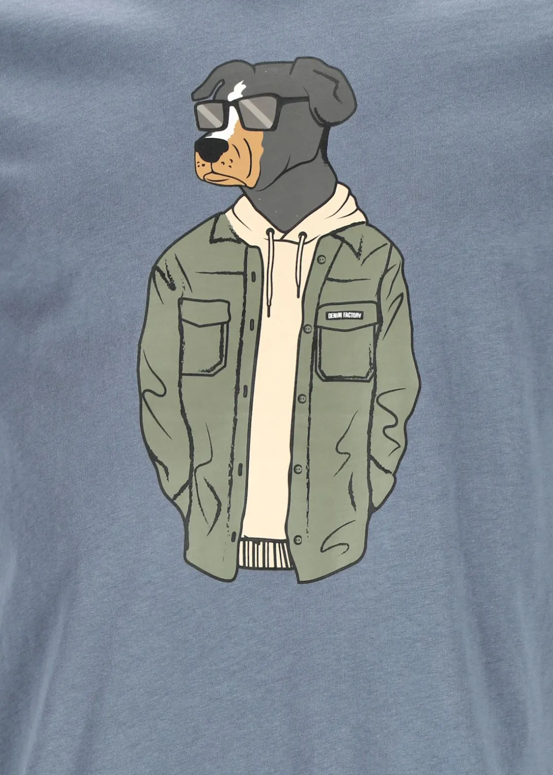 Best Denim Factory San Diego Tee Denim Blue