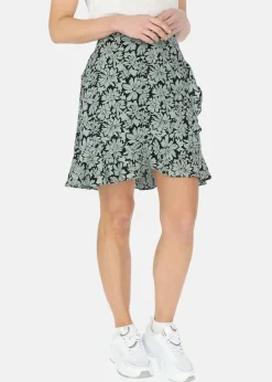 Outlet Seaside Sankt Claud Short Skirt W Daisey Flower Green