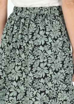 Outlet Seaside Sankt Claud Short Skirt W Daisey Flower Green