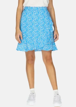 Seaside Sankt Claud Short Skirt W Blue Flower