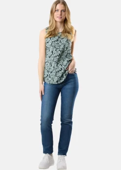 Outlet Seaside Sankt Claud Singlet W Daisey Flower Green