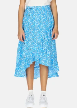 New Seaside Sankt Claud Skirt W Blue Flower