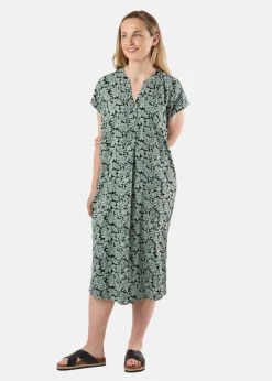 Seaside Sankt Claud Tunic Dress W Daisey Flower Green
