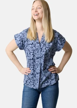 Clearance Seaside Sankt Claud Tunic Top W Daisey Flower Blue