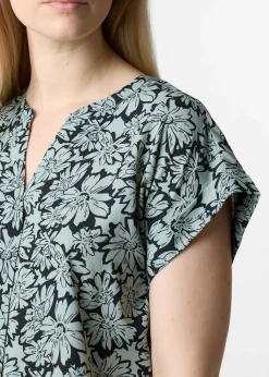 Outlet Seaside Sankt Claud Tunic Top W Daisey Flower Green