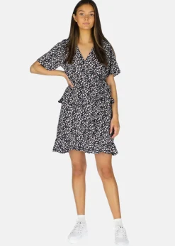 Seaside Sankt Claud Wrap Top W Navy Flower