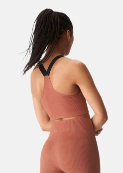 Clearance Röhnisch Seamless Rib Sportsbra Copper Brown