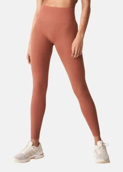 Röhnisch Seamless Rib Tights Copper Brown