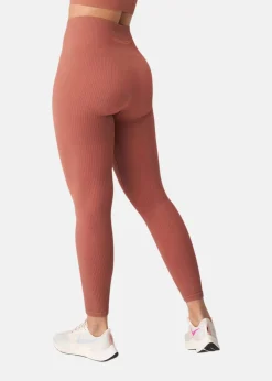 Röhnisch Seamless Rib Tights Copper Brown