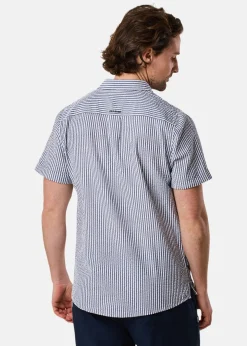 Best Seaside Seersucker Pique Shirt Navy
