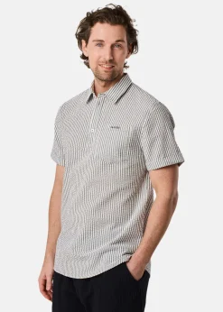 Seaside Seersucker Pique Shirt Olive