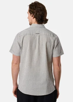 Seaside Seersucker Pique Shirt Olive