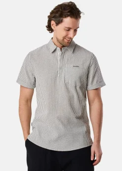 Seaside Seersucker Pique Shirt Olive
