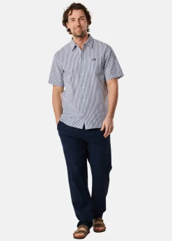 Seaside Seersucker Shirt Blue Stripe
