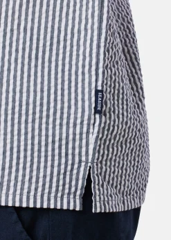 Seaside Seersucker Shirt Blue Stripe