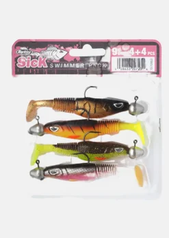 Hot Berkley Sick Swimmer 9cm 4pc pre-rigge No Color