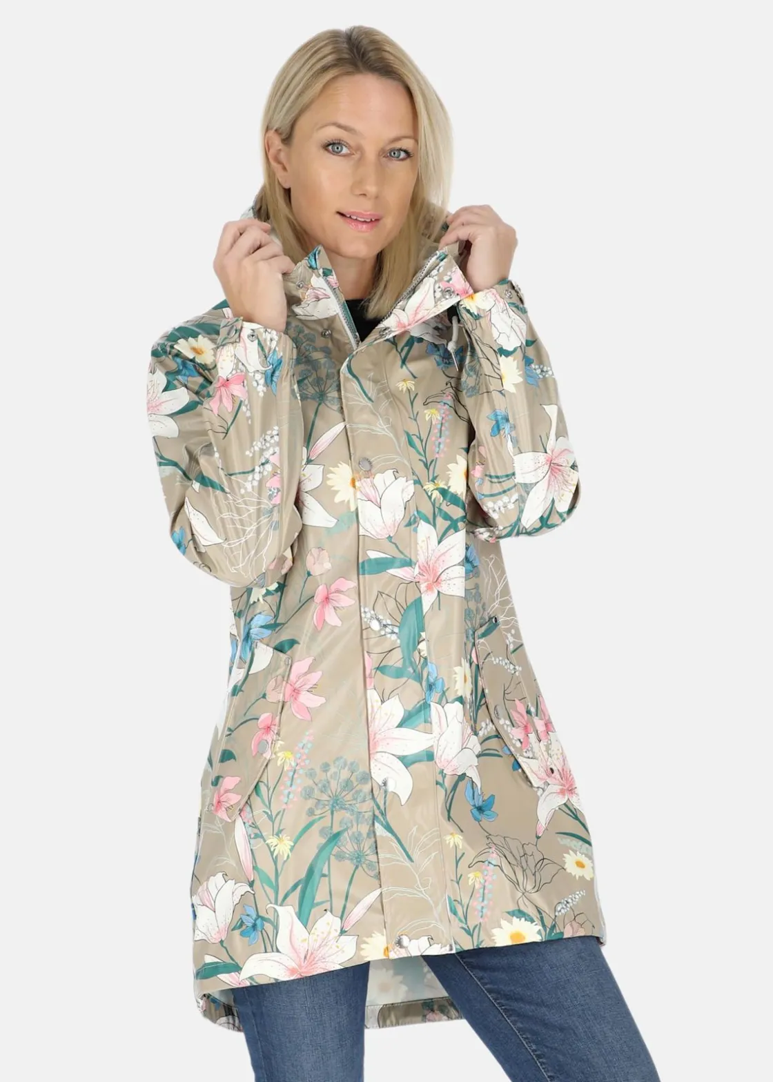 New Swedemount Skaftö Coat W Beige Flower