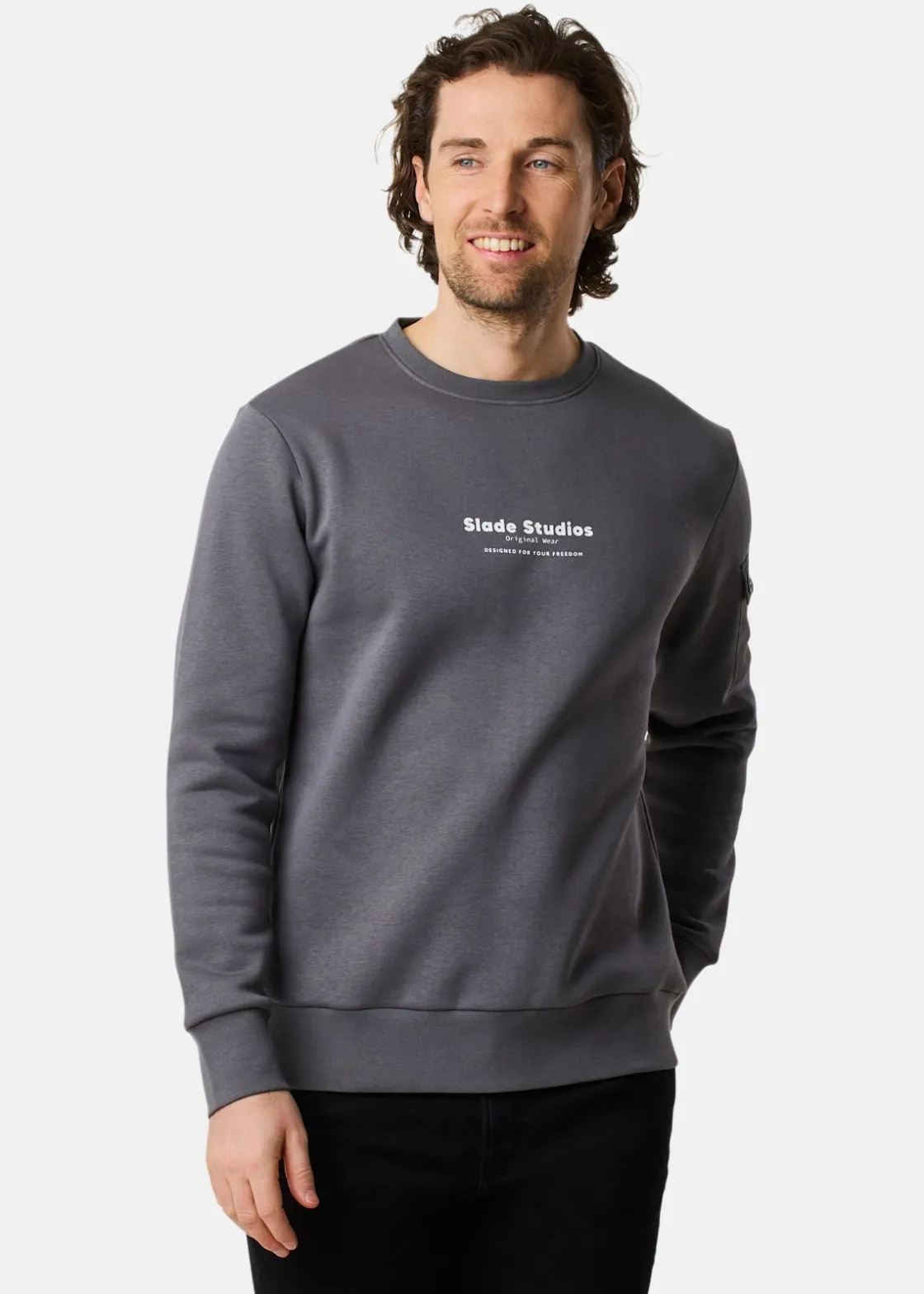Discount Slade Original Crewneck Tea Grey