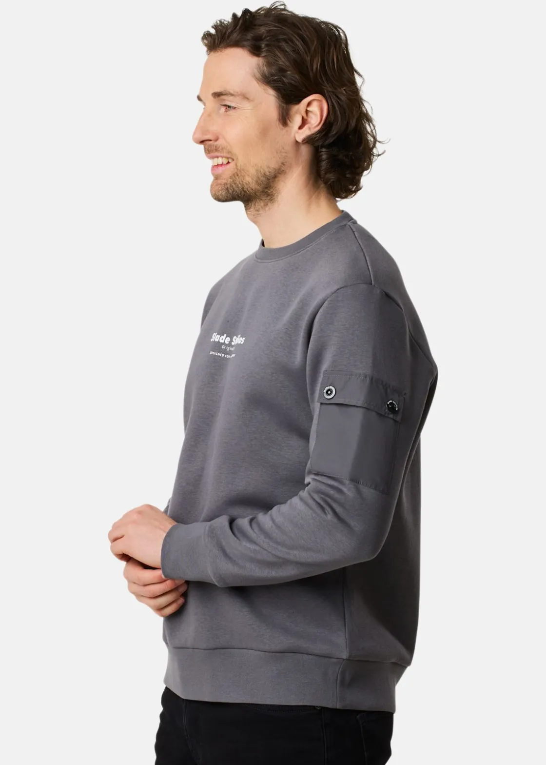 Discount Slade Original Crewneck Tea Grey