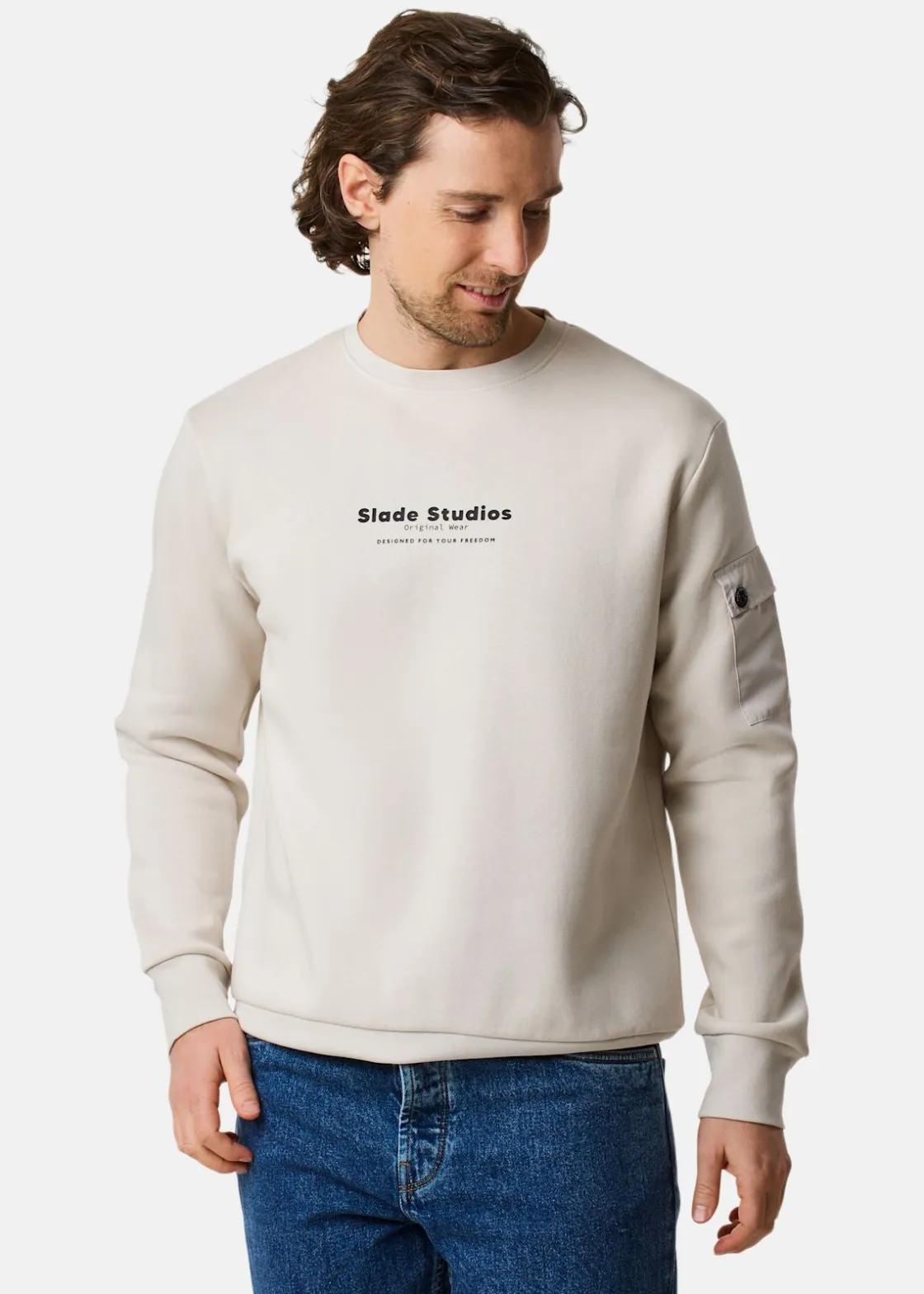 Hot Slade Original Crewneck Lt Khaki