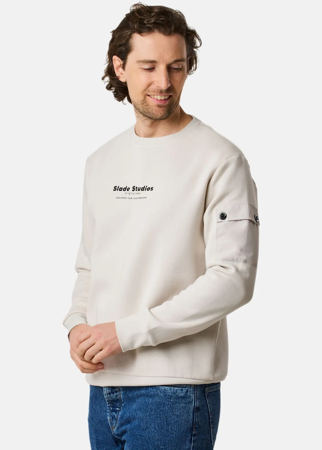 Hot Slade Original Crewneck Lt Khaki