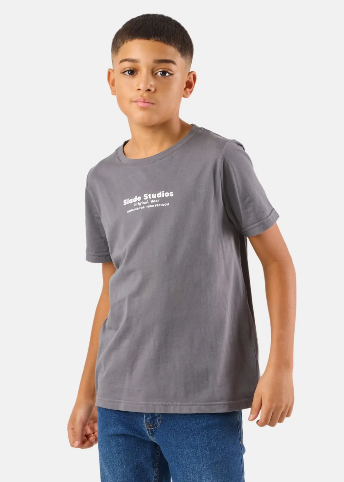 New Slade Original Tee JR Tea Grey