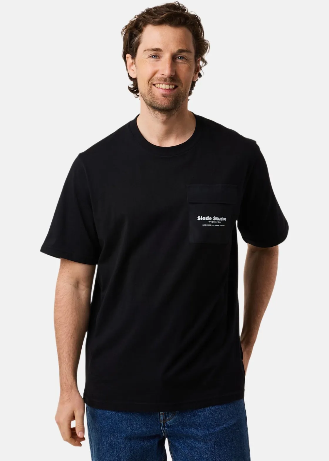 Sale Slade Pocket Tee Black