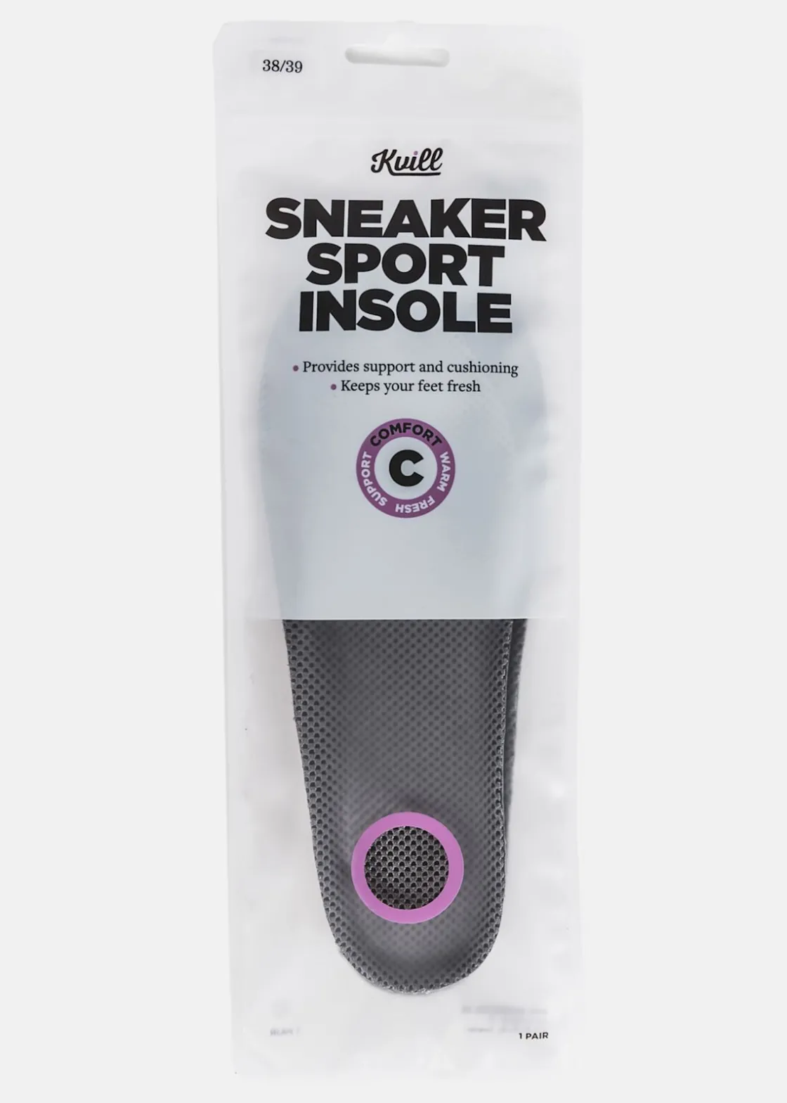 Kvill Sneaker Sport Insole Grey