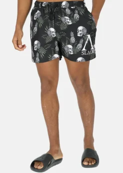 Outlet Slade Southport Beachshorts Black Skull AOP