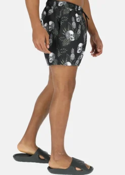 Outlet Slade Southport Beachshorts Black Skull AOP
