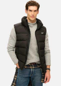 Outlet Superdry SPORTS PUFFER GILET Black